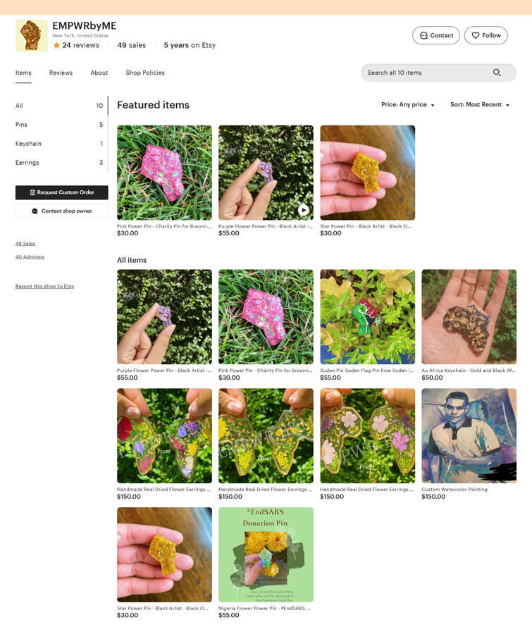 Empowerment by ME Etsy Page